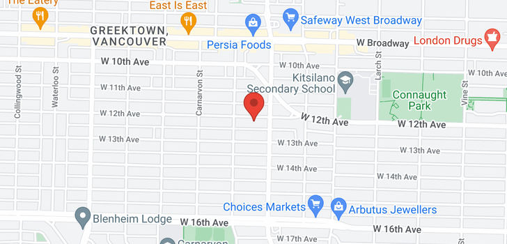 map of 2836 W 12TH AVENUE